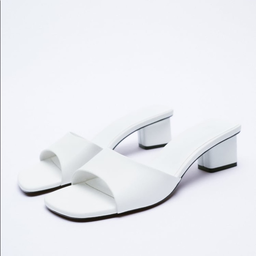Zara women’s thick heeled sandals